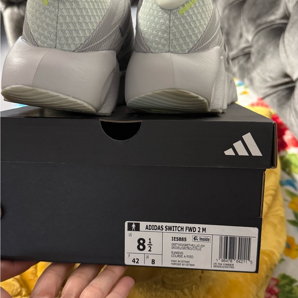 Adidas White and Silver Athletic Shoes - Picture 6 of 6